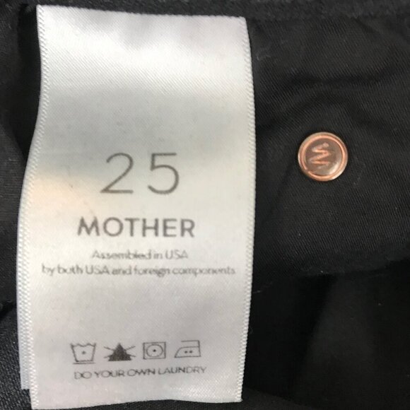 Mother The Stunner Double Zip Ankle Step Fray Black Jeans Size 25 - Picture 7 of 9